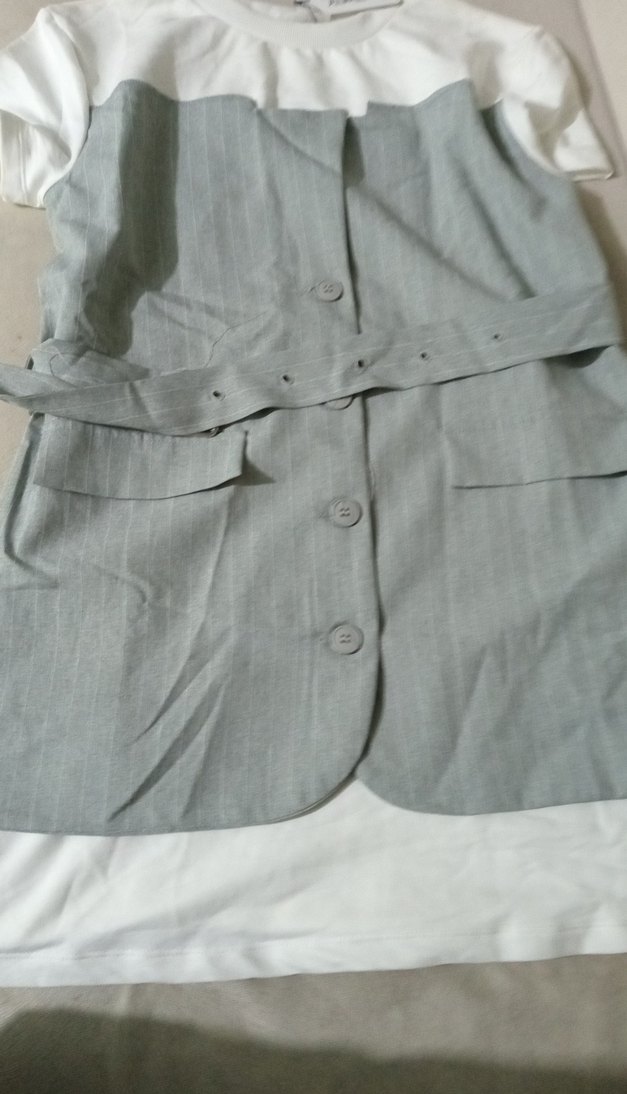 mini elbise
için beyaz penye dışı kumas gri - Görsel 4