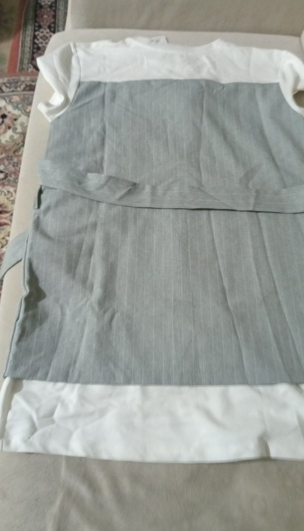 mini elbise
için beyaz penye dışı kumas gri - Görsel 5