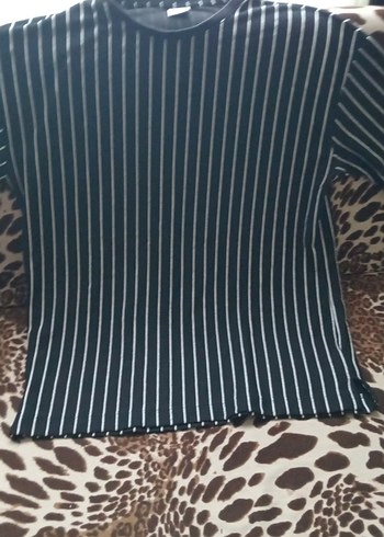 Erkek Siyah Çizgili tshirt - Görsel 3