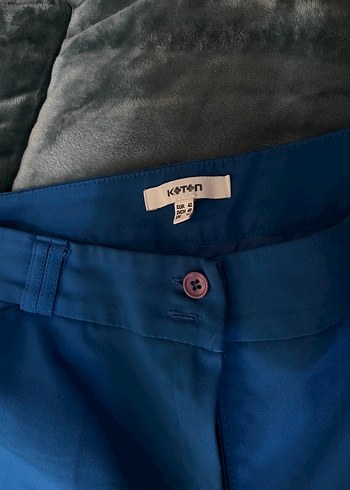 Kadın Mavi Kumaş Pantolon - Görsel 2