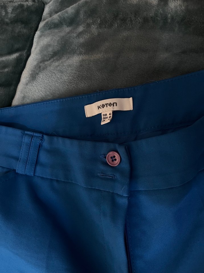 Kadın Mavi Kumaş Pantolon - Görsel 2