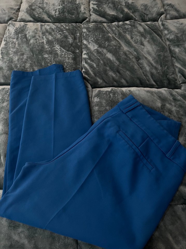 Kadın Mavi Kumaş Pantolon - Görsel 3