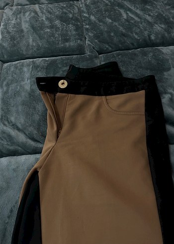 Kahverengi siyah Kadın Kumaş Pantolon - Görsel 3