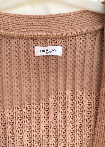 Replay Bohem Desenli Uzun Örgü Kadın Hırka - Görsel 3