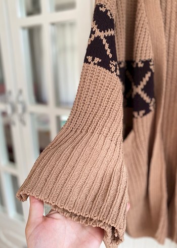 Replay Bohem Desenli Uzun Örgü Kadın Hırka - Görsel 2