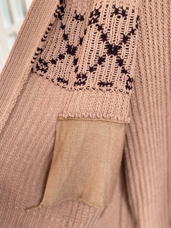 Replay Bohem Desenli Uzun Örgü Kadın Hırka - Görsel 4