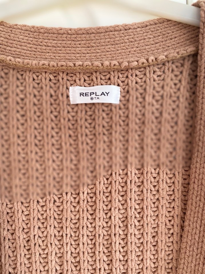 Replay Bohem Desenli Uzun Örgü Kadın Hırka - Görsel 3