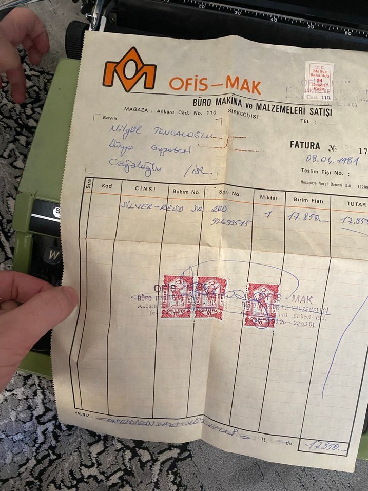 Parlak Yeşil Vintage Daktilo - Görsel 5