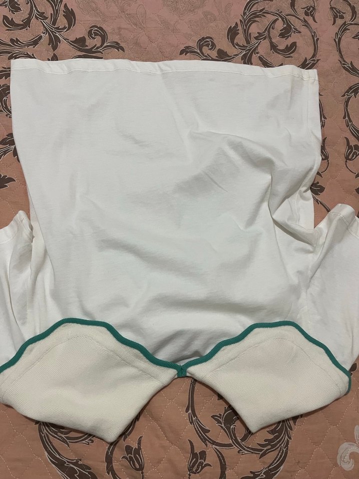 Fırfırlı Yakalı Beyaz Kadın Tişört - Görsel 4