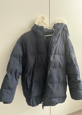 Fermuarlı Yüksek Yakalı Erkek Çocuk Kabanı - Görsel 2