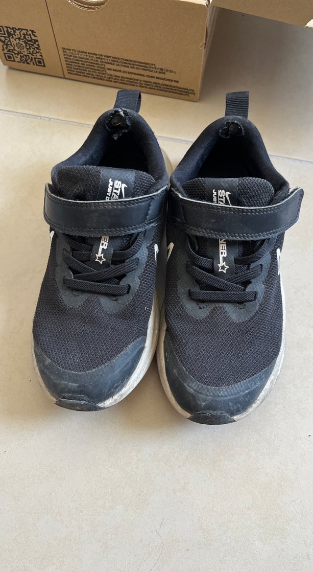 Siyah Erkek Çocuk Spor Ayakkabı Velcro - Görsel 2