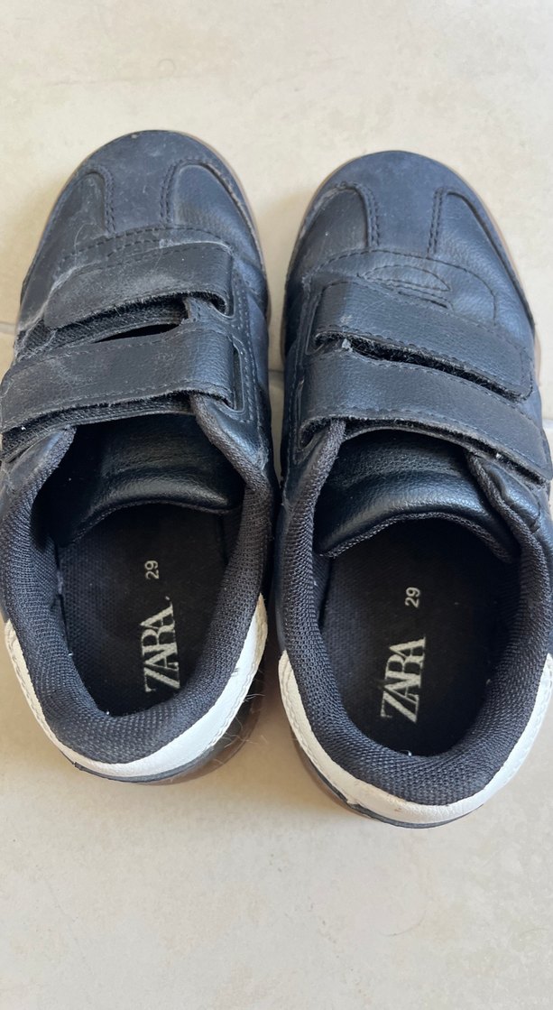 Erkek Çocuk Siyah Cırt Cırtlı Spor Ayakkabı - Görsel 4