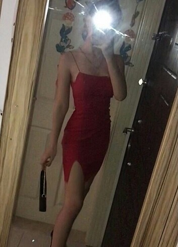 s Beden Kırmızı Mini Elbise