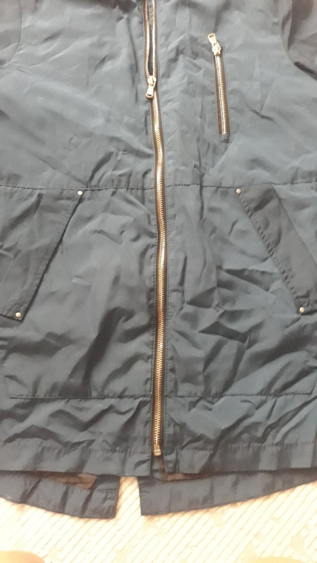 Gri Kapüşonlu Kadın Ceket - Görsel 3