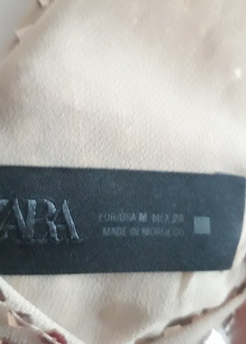 Bej İşlemeli Uzun Askılı Abiye Elbise - Görsel 5