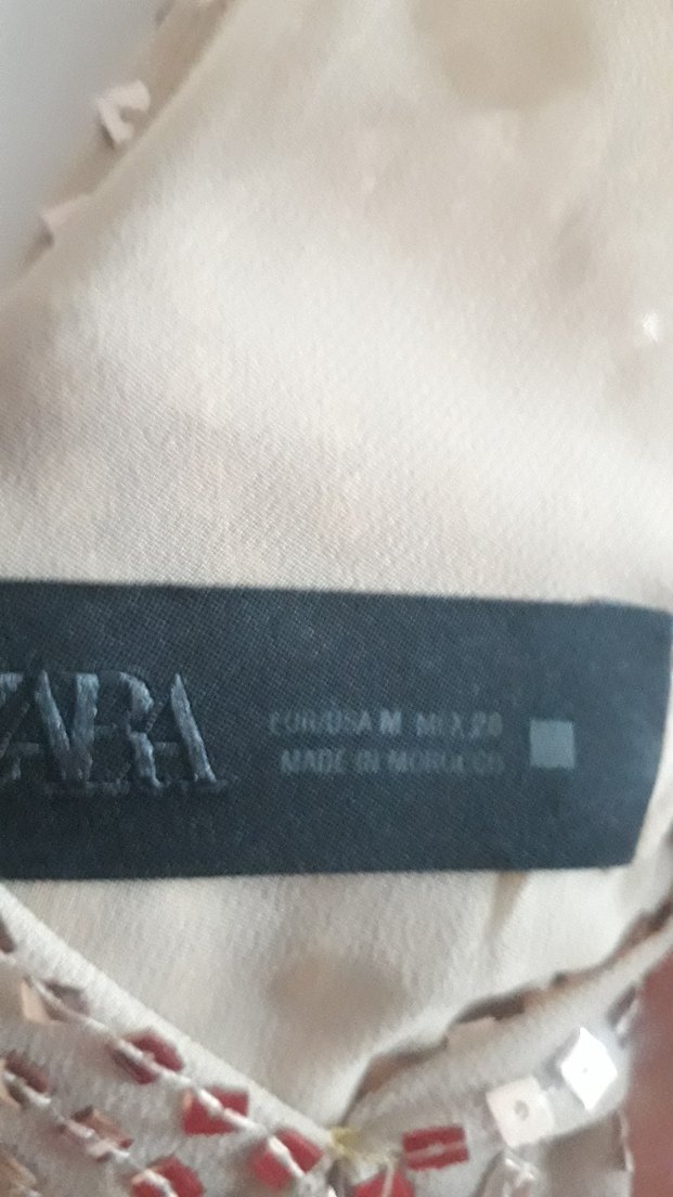 Bej İşlemeli Uzun Askılı Abiye Elbise - Görsel 5