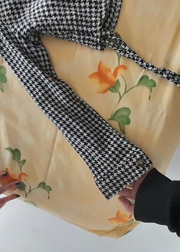 Uzun Kollu Düğmeli Gri Kadın Ceket - Görsel 5