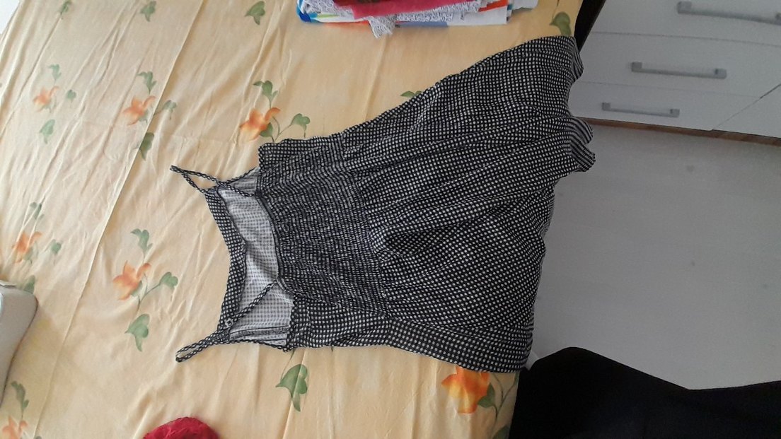 Puantiye Desenli Siyah Uzun Etek - Görsel 2