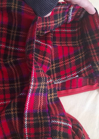 Parlak Kırmızı Ekose Desenli Battaniye - Görsel 3