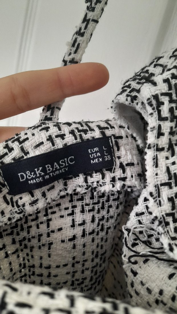 Gri Ekose Desenli Midi Elbise - Görsel 3