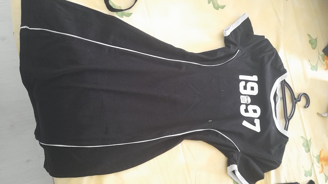 Siyah Baskılı Midi Spor Elbise - Görsel 2