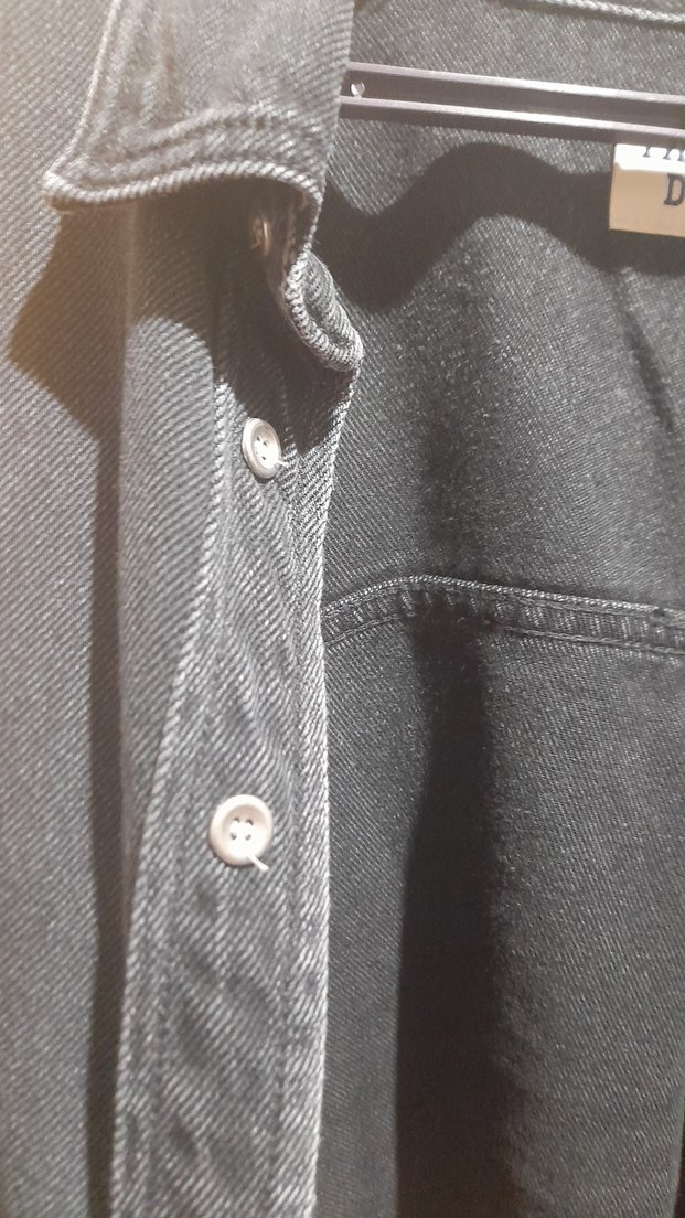 Siyah Düğmeli Kadın Denim Ceket - Görsel 3