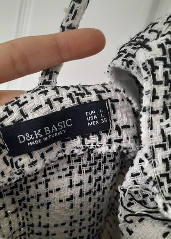 Gri Kareli Midi Sade Elbise - Görsel 3