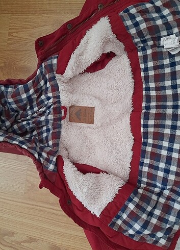 9-12 Ay Beden bordo Renk Yepyeni unisex mont