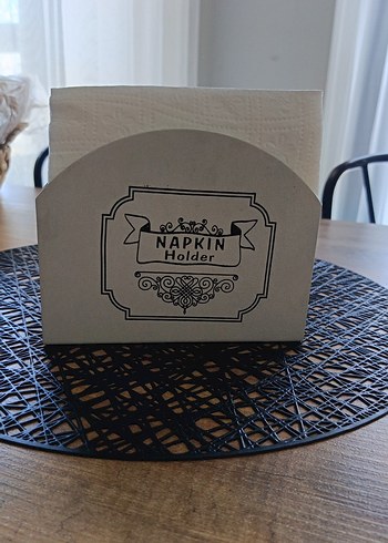 Bej Peçete ve Çatal Kaşık Tutucu - Görsel 2