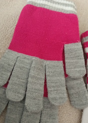 Kız Çocuk Renkli Örgü Eldivenler - Görsel 4