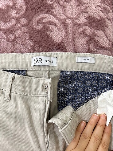 42 Beden Krem pantolon