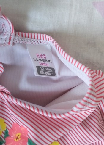 Nakışlı Pembe Kız Çocuk Mayo - Görsel 2