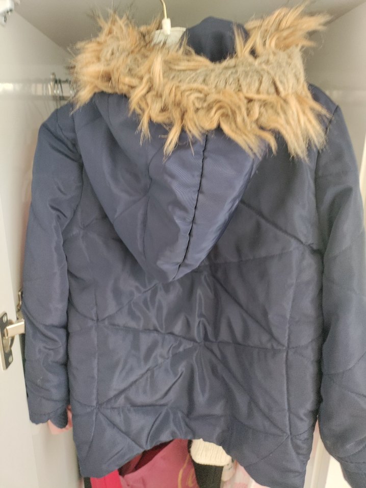 Kürk Detaylı Lacivert çocuk Mont - Görsel 2