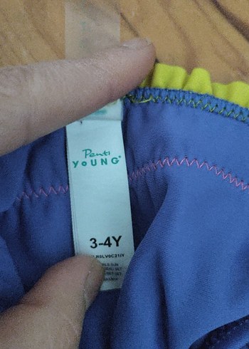 Çocuklar için Renkli Bağcıklı Bikini - Görsel 2