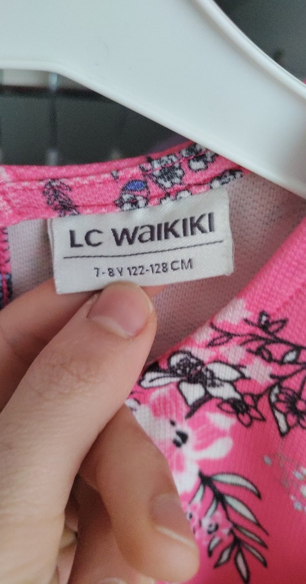 Pembe Çiçekli Kız Elbisesi - Görsel 2