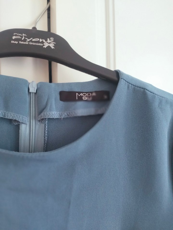 Mavi , Uzun Kollu, Fermuarlı - Görsel 4