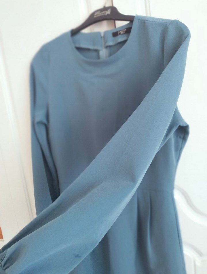 Mavi , Uzun Kollu, Fermuarlı - Görsel 3