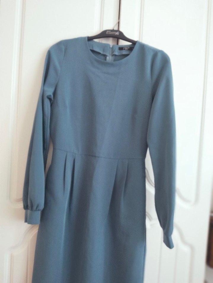 Mavi , Uzun Kollu, Fermuarlı - Görsel 2