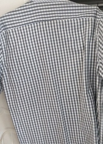 Gri Kareli Uzun Kollu Erkek Gömlek - Görsel 5