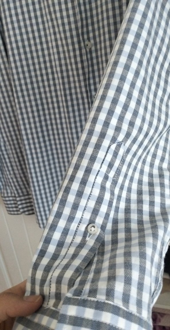 Gri Kareli Uzun Kollu Erkek Gömlek - Görsel 4