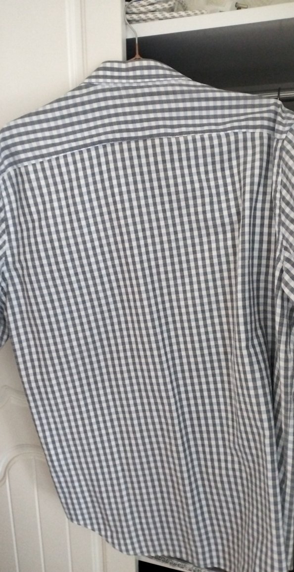 Gri Kareli Uzun Kollu Erkek Gömlek - Görsel 5