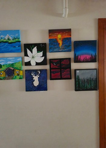 Karanlık Ormanda Yeşil Ağaçlar Tablosu - Görsel 2