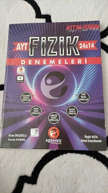 Egzersiz Yayınları AYT Fizik 24'lü Deneme 