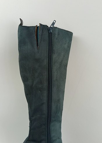 casa rossi marka petrol yeşili süet Çizme - Görsel 5