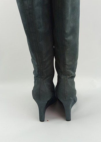 casa rossi marka petrol yeşili süet Çizme - Görsel 6