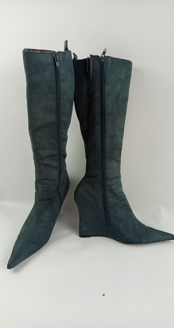 casa rossi marka petrol yeşili süet Çizme - Görsel 3