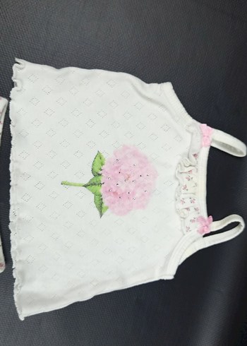 mini ropa marka 3-6 aylık Nakışlı Bebek Kız Takımı - Görsel 3