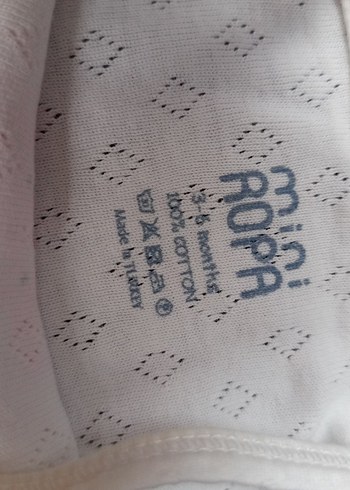 mini ropa marka 3-6 aylık Nakışlı Bebek Kız Takımı - Görsel 6