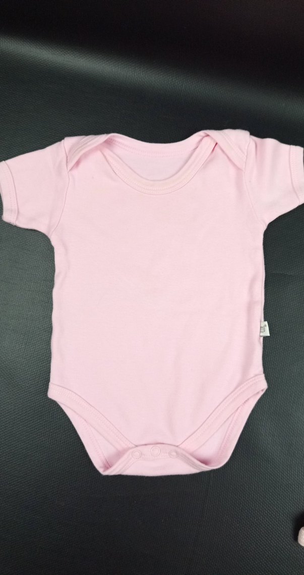 Pembe ve Pudra Kız Bebek Atlet Çıtçıtlı Body - Görsel 2