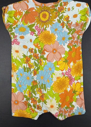 Çiçek Desenli Renkli Bebek Kız Tulum - Görsel 4